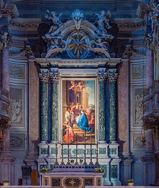 File:Chiesa di Santa Maria della Pace altare Presentazione al tempio Batoni Brescia.jpg