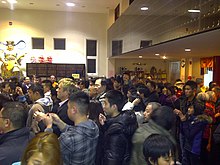 Crowds of people visit the Pai Yuin Temple during Chinese New Years Chinese New Year at the Calgary Pai Yuin Temple.jpg