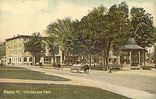 City Hall and park in c. 1910 City Hall and Park, Barre, VT.jpg