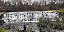 Firhouse Weir, also known as Balrothery Weir, on the River Dodder