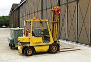 Coventry Climax forklift at rest at Duxford.JPG