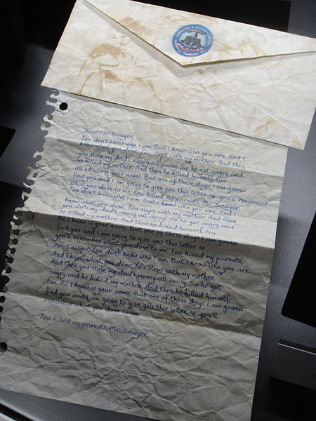 File:D23 Expo 2011 - Lost props (Sawyer's letter) (6075269341).jpg