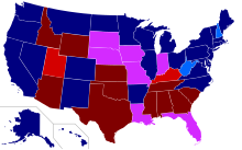 The Senate passed S.4023 65-31 with all Democrats (except for one abstention) and 8 Republicans in support.
.mw-parser-output .legend{page-break-inside:avoid;break-inside:avoid-column}.mw-parser-output .legend-color{display:inline-block;min-width:1.25em;height:1.25em;line-height:1.25;margin:1px 0;text-align:center;border:1px solid black;background-color:transparent;color:black}.mw-parser-output .legend-text{}
Both yes
One yes, one did not vote
One yes, one no
One no, one did not vote
Both no DADT Repeal Senate.svg