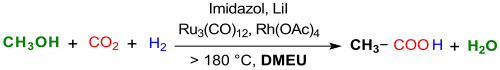 Synthesis of acetic acid in 1,3-dimethyl-2-imidazolidinone