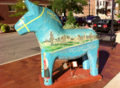 Dalecarlian horse in Andersonville, Chicago