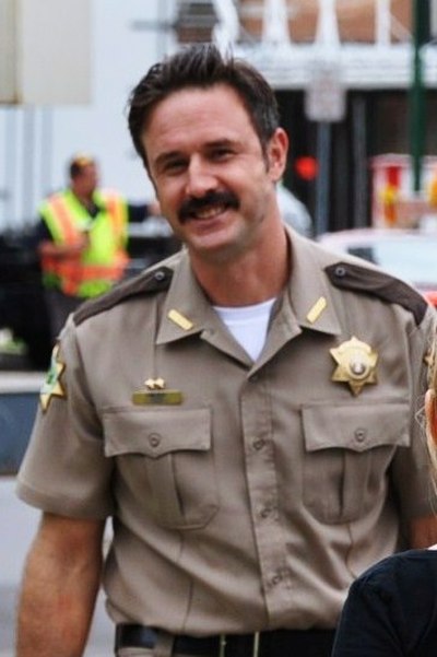 Arquette on the set of Scream 4 in July 2010