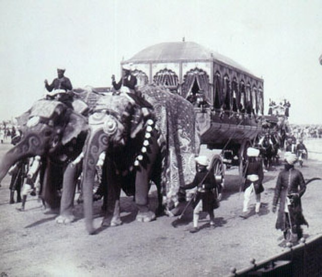 Elephant Carriage of the Maharaja of Rewa, Delhi Durbar of 1903.