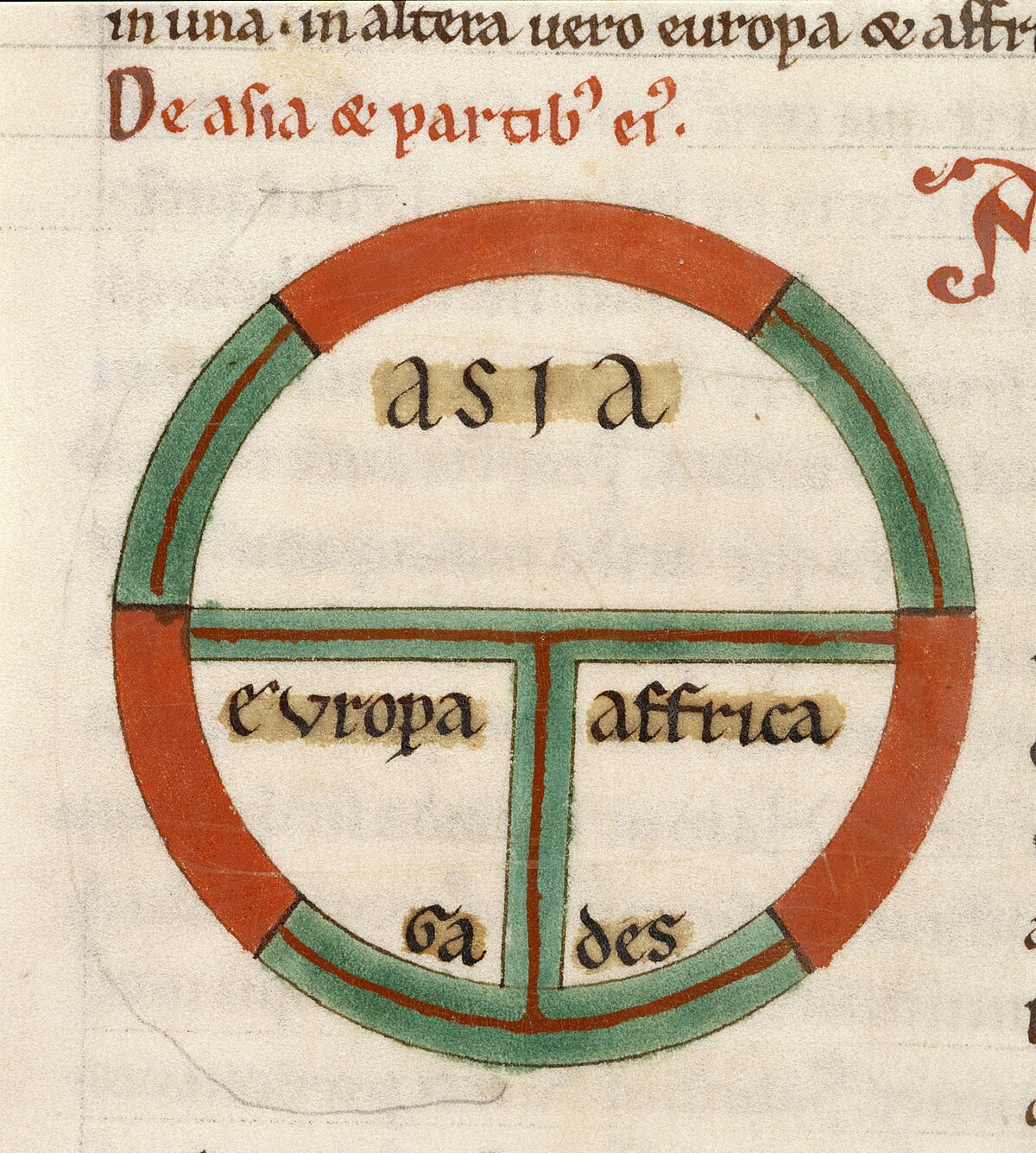 File:Diagrammatic T-O map - Etymologies (early 13th C), f.99v - BL 