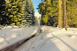 Etwa 1 km nördlich von Prameny 2)