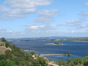 Dnjepr in de regio Cherkasy