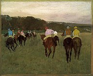 ドガの「ロンシャン競馬場」（1873-1875年頃の作品）