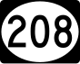 Route 208 Markierung