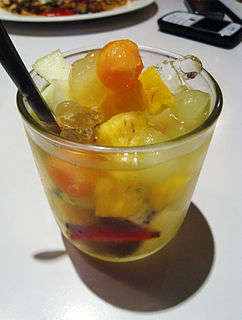 Es buah Indonesian iced fruit cocktail dessert