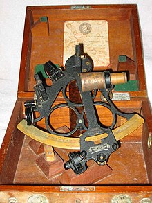 A sextant that has been used for over a half century. This frame shows one standard design - that with three rings. This is one design that has been used to avoid thermal expansion problems while retaining adequate stiffness. Experienced sextant.jpg