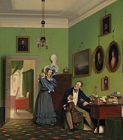 Familien Waagepetersen 1830 by Wilhelm Bendz