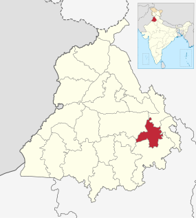 Positionskarte des Distrikts Fatehgarh Sahib