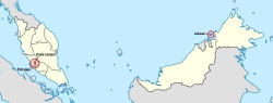 Location of وفاقی علاقہ جات ملائیشیا Federal Territories of Malaysia
