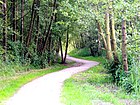 Bikeway in landscape: fietspad in landschap, voor recreatie