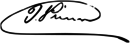 Signature de Juan Prim