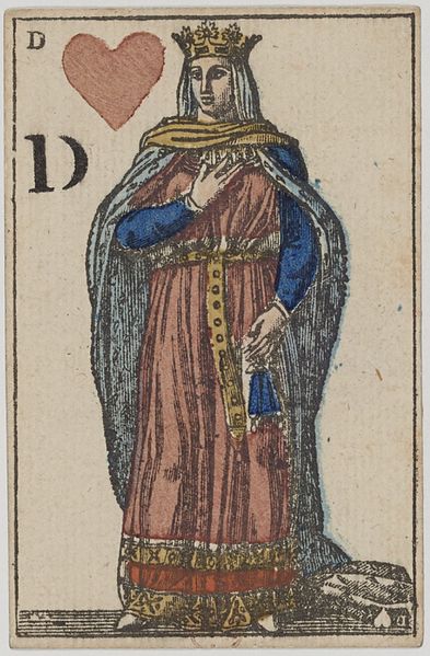 File:First French Empire card deck - 1810 - Queen of Hearts.jpg