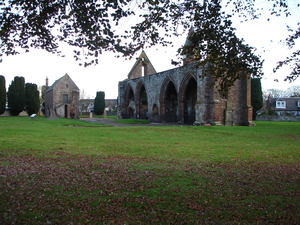 The ruins of Fortrose Cathedral on the Black Isle, the "seat" (cathedra) of the diocese of Ross FortroseCathedral.PNG