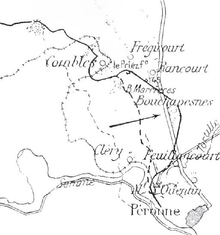 French attacks south of Combles, 12 September, Somme 1916 French attacks 12 September south of Combles, Somme 1916.png