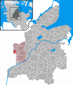 Poziția Friedrichsgraben pe harta districtului Rendsburg-Eckernförde