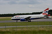 English: G-DBCA taxiing at Luxembourg-Findel International Airport.