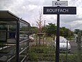 Gare ferroviaire SNCF de Rouffach prise depuis un TER Alsace