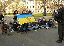 Straßenblockade in Hannover