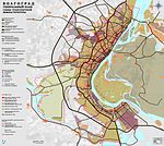 Piano generale di Volgograd (2007).  Schema delle infrastrutture di trasporto