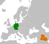 Location map for Germany and Iraq.