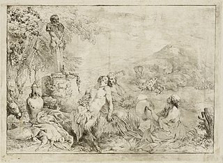 Landscape with a Satyr Family and Classical Sculpture