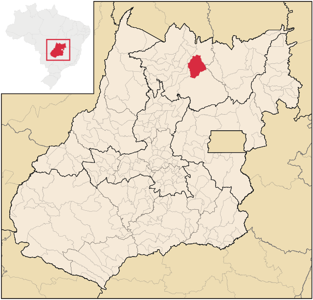 Localização de Campinaçu em Goiás