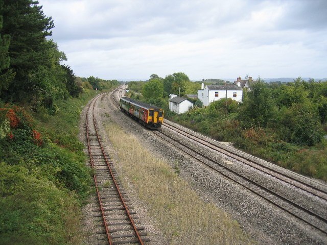 Though Grange Court Station was closed with the rest of the line in 1964, the tracks leading onto the Gloucester to Newport Line still remain.