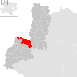 Poloha obce Großdietmanns v okrese Gmünd (klikacia mapa)