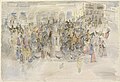 Gross visited the the encampments of the British Druze Cavalry Regiment in March 1942 after travelling from Cairo with fellow artist, Edward Bawden. Bawden had carried on to Syria, while Gross decided to visit Jerusalem Art.IWMARTLD2337.jpg