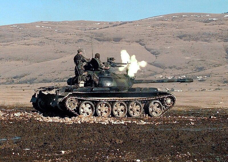 File:HVO Army T-55 Glamoc firing MG.jpg