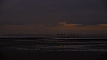 View across the Thames Estuary at sunset