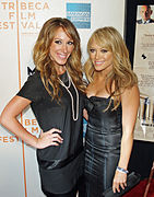 Hilary Duff and Haylie Duff at Tribeca Film Festival in 2008
