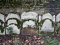 Headstones around the churchyard of the Church of Saint Anne in Limehouse.