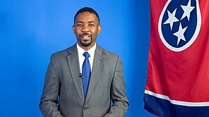 Hendrell Remus became the first African American man in the history of the Tennessee Democratic Party to be Chair when he was elected in 2021. Prior to becoming Chair, Mr. Remus was Tennessee's Young Democrats of America National Committeeman. Mr. Remus was reelected Chair in 2023. Hendrell Remus.jpg