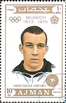 Horst-Dieter Höttges 1971 Ajman stamp.jpg