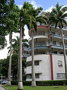 Part of the facade of the Hospital Clínico Universitario, 1954, photographed in 2008