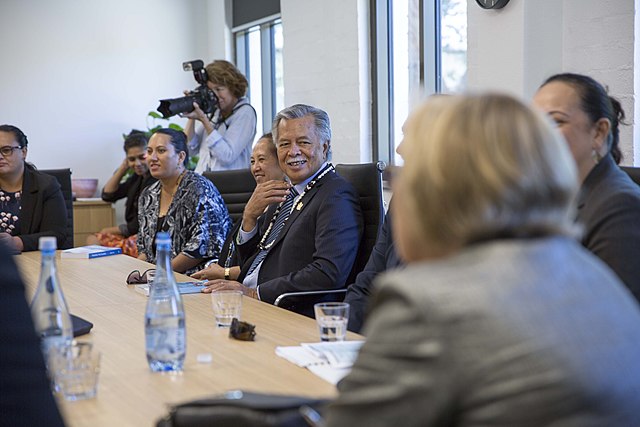 Prime Minister Puna visits The Australian National University College of Law on 11 November 2019.