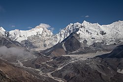 Glaciers providing water for Imja Khola