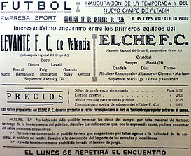 Altabix pole inaugurace 1926 Elche.JPG