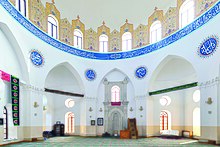 Interior of Friday mosque of Buzovna, Azerbaijan.jpg