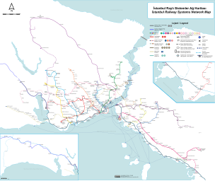 Réseau de transport public avec des projets futurs