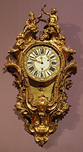 Nástěnné hodiny, kolem roku 1750 